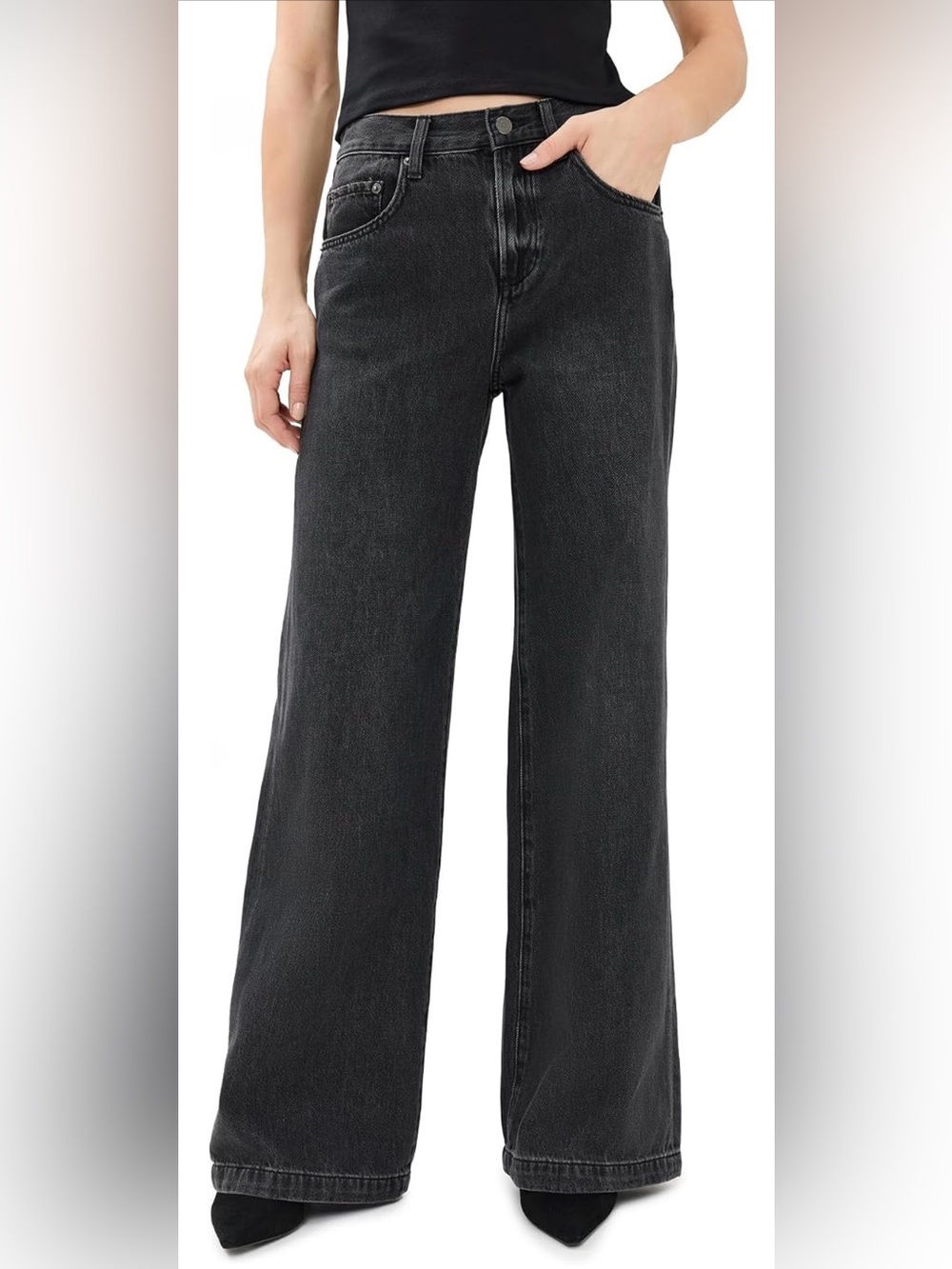 PISTOLA  Jadyn low slung palazzo Wide leg jeans 
Color: ZEN | Like New